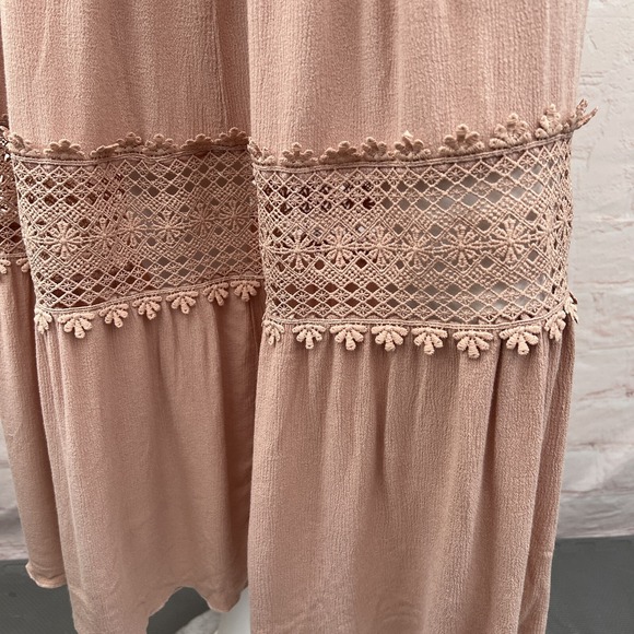 Simplee Women's 2023 Summer Bohemian Strapless Off Shoulder Lace Trim Backless M - Picture 9 of 11